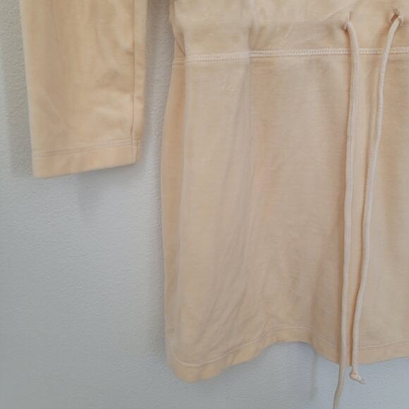 Vintage Y2K Baby Phat Velour Jumpsuit Dress Hoodie Butter Yellow LG Longsleeve - Picture 7 of 14
